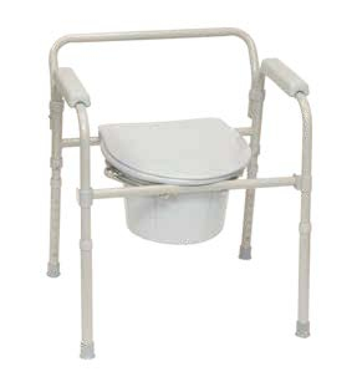 Three-in-One Folding Commode